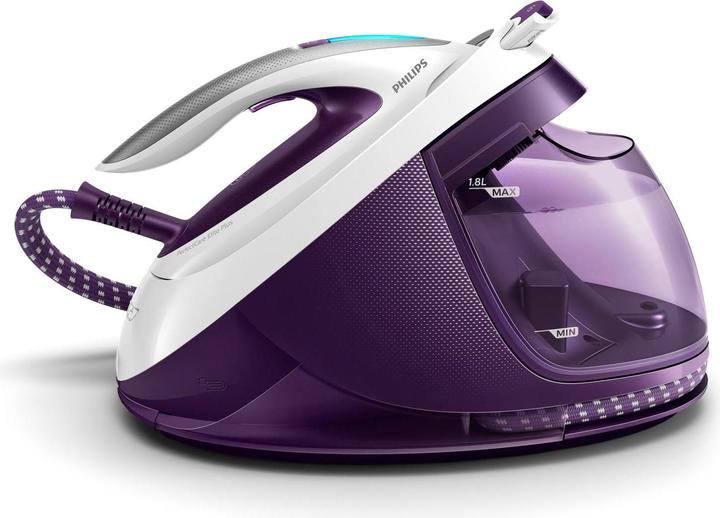Immagine prodotto Philips GC9660/30 stazione stirante a vapore con piastra T-ionicGlide Viola, Bianco (2700 W, 520 g/min)