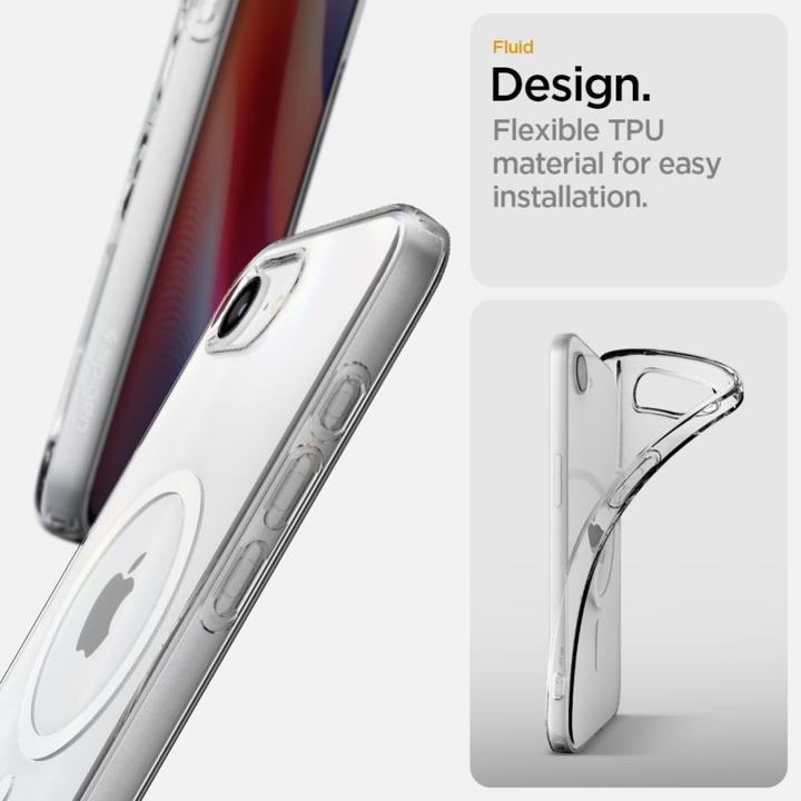 Actual product image Spigen Liquid Crystal MagFit TPU Back Cover Durchsichtig Apple iPhone 16e (Apple iPhone 16e)