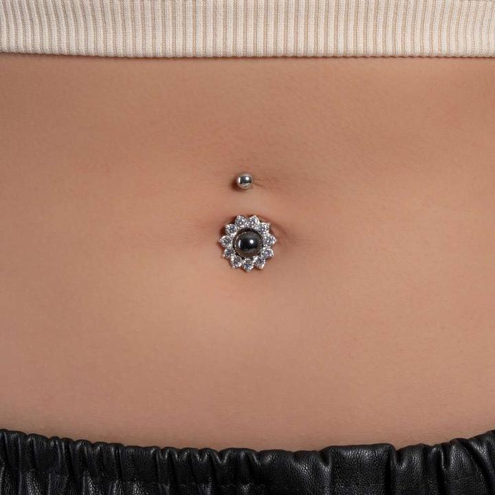 Image du produit Bijouteria Piercing nombril (Acier inoxydable, Argent 925, Perle synthétique, Cristallin)