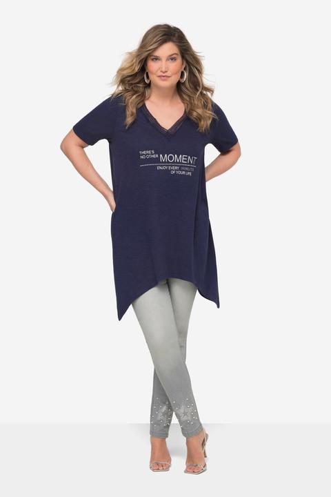 Produktbild Miamoda T-Shirt, Schrift-Motiv, V-Ausschnitt, Halbarm (48)