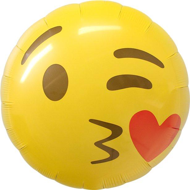 Northstar Balloons Emoji-Ballon Herzkuss (1 x)