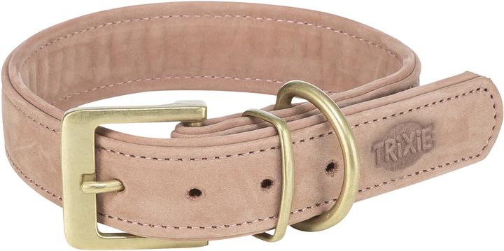 K9♡ Trixie Pure collar, leather, L: 47–54 cm/40 mm, pink - buy at Galaxus