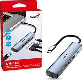 Produktbild Genius UH-545 Eisengrau (USB-C, 4 Ports)