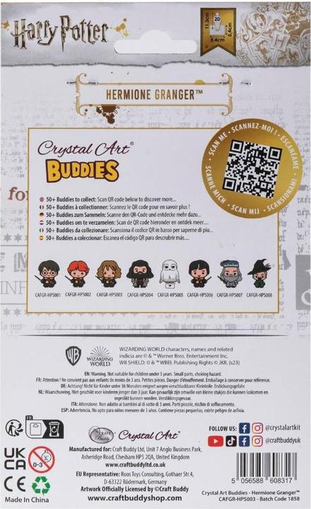 Actual product image Craft Buddy Hermione Granger, Crystal Art Buddy approx. 11x8cm