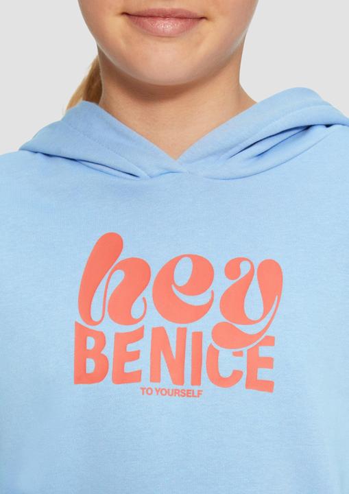 Produktbild S.Oliver Sweatshirt Oversized Kapuzen-Sweatshirt mit Front-Print (158, 164)