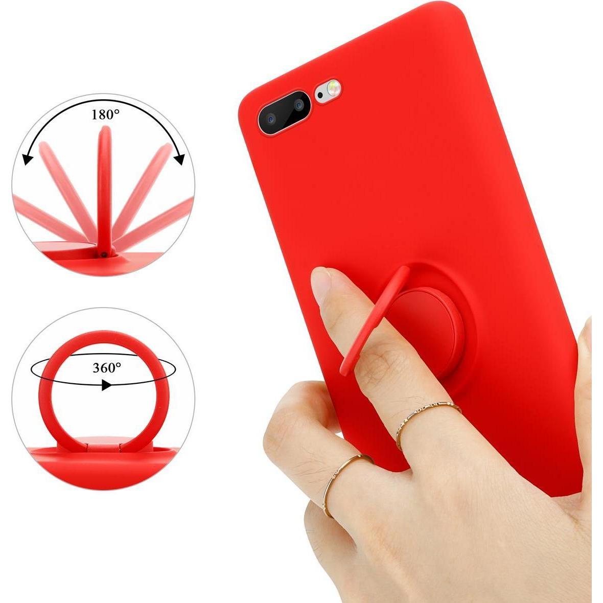Thumbnail - Cadorabo TPU Liquid Ring Silicone Case Hülle (Apple iPhone 7 Plus), Smartphone Hülle, Rot
