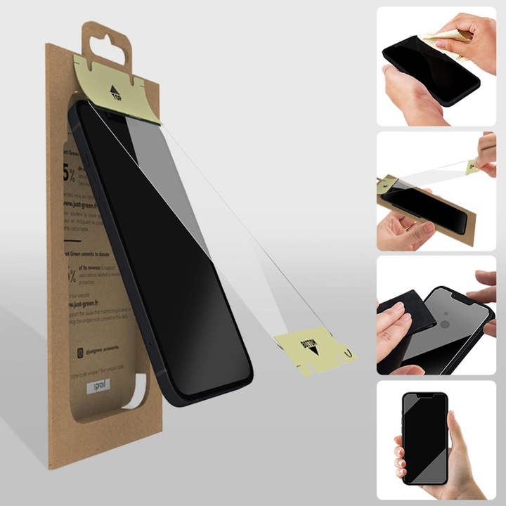 Produktbild Just Green Bio Screen Protector (1 Stück, Apple iPhone 13)