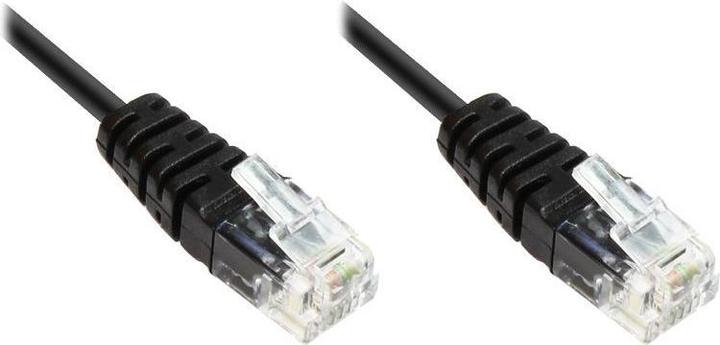 Actual product image Good Connections ISDN connection cable, 2x RJ11 plug, 4-wire, round, black, 0.6m, ®