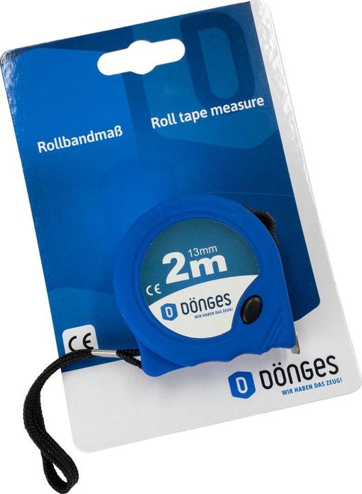 Actual product image Dönges Roll tape measure, soft case, blue, 500 cm, 25 mm (5 m)