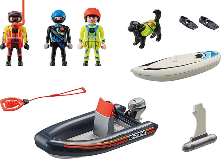 Image du produit Playmobil Détresse maritime : sauvetage d'un voilier polaire par canot pneumatique (70141, Playmobil City Life)