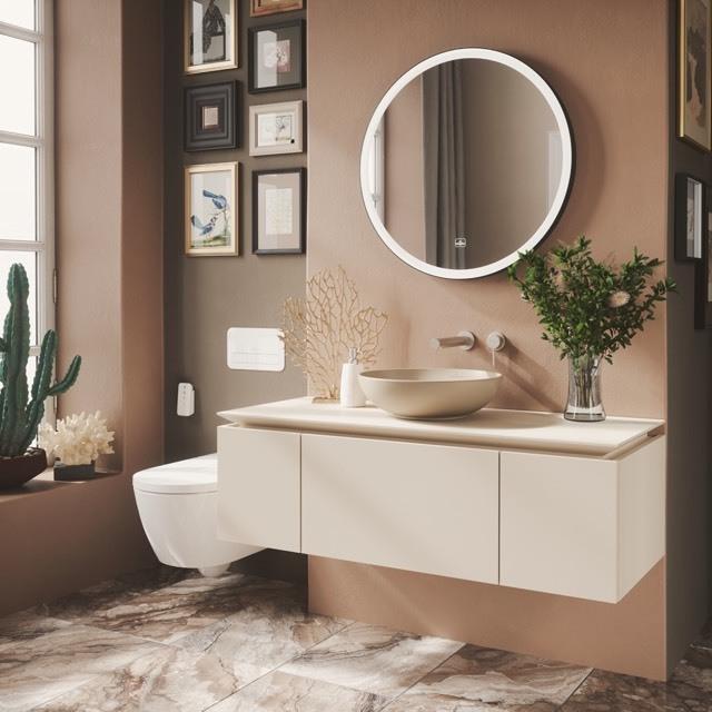 Immagine prodotto Villeroy & Boch V&B Lavabo da appoggio LOOP & FRIENDS con ÜL d= 420mm mandorla C+ (Lavandino montato in alto, 42 cm, 42 cm)