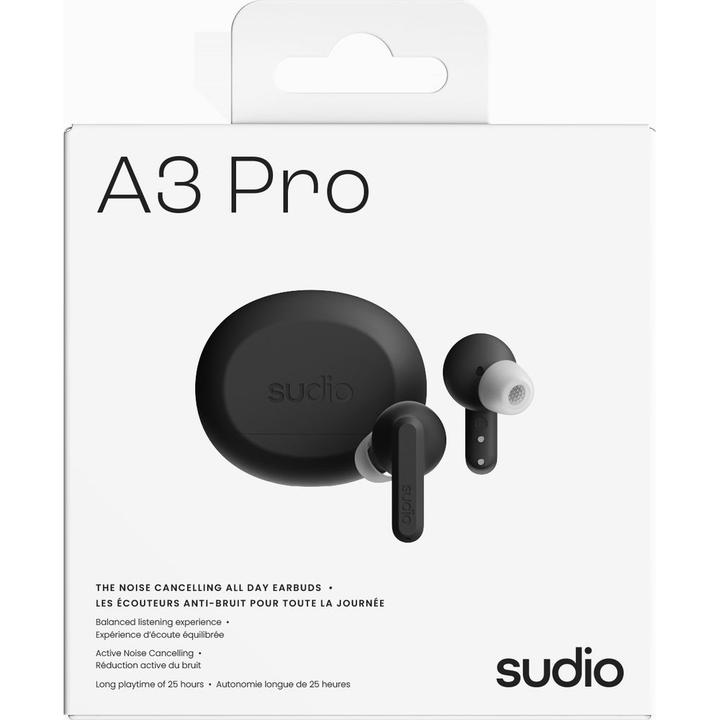 Actual product image Sudio A3 Pro Black (ANC, 25 h, Wireless)