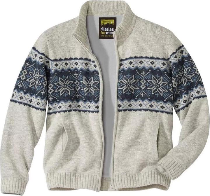 Produktbild Atlas For Men Strickjacke mit JacquardMuster und Fleecefutter (5XL)
