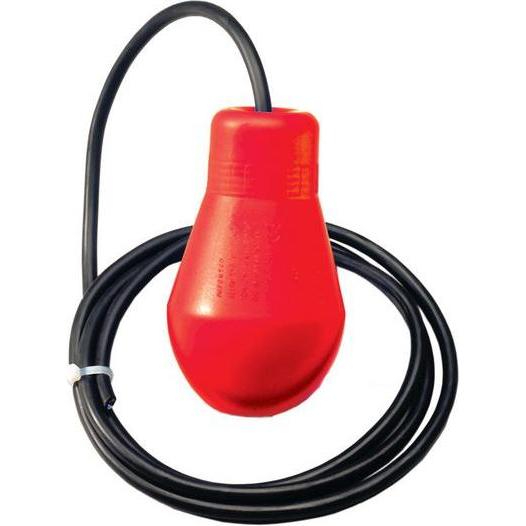 RS PRO, Accessori per l'irrigazione, Interruttore a galleggiante esterno in polietilene ad alta densità 110V / 10 A, contatto NC, 0°C