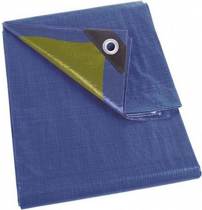 Perel Abdeckplane - Blau/Khaki - Stark (4 x 4 m)