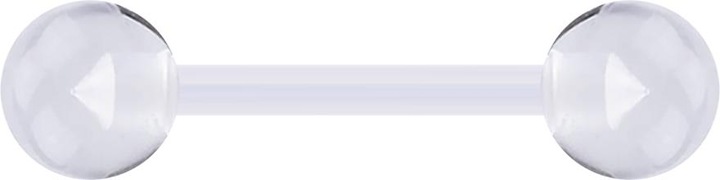 Immagine prodotto Star Piercing Barbell trasparente con due palle (Bioflex, senza ottone)