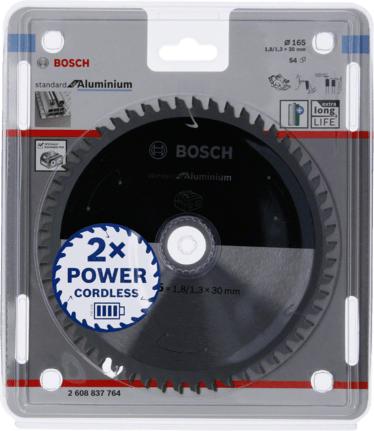 Productafbeelding Bosch Professional Zubehör Cirkelzaagblad Standaard voor Aluminium, 165x1,8/1,3x30, 54 tanden