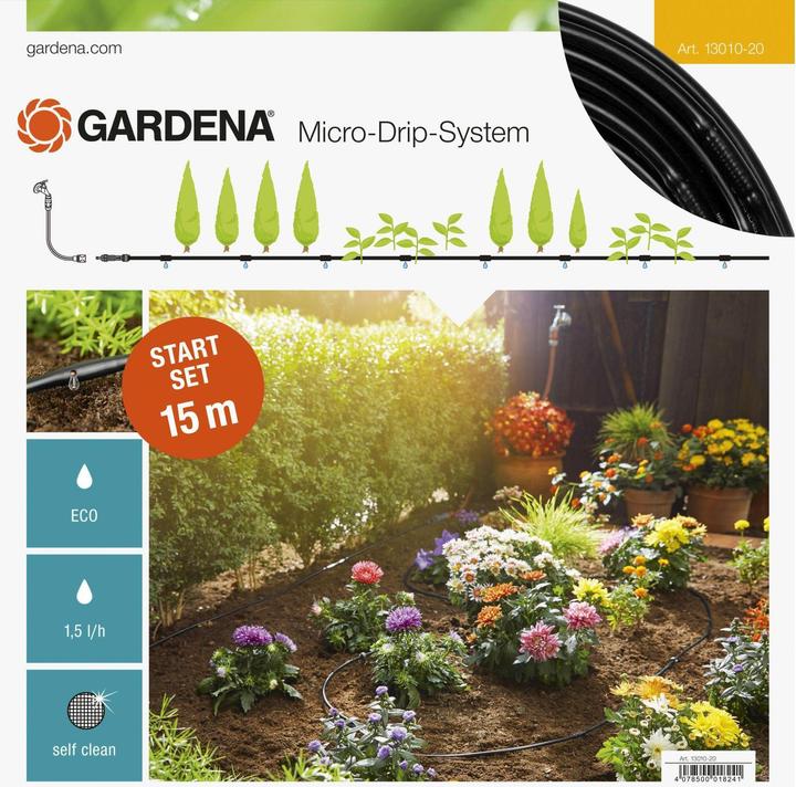 Produktbild Gardena Micro-Drip-System Start Set Gemüse-/Pflanzreihe (Tropfbewässerung Set)