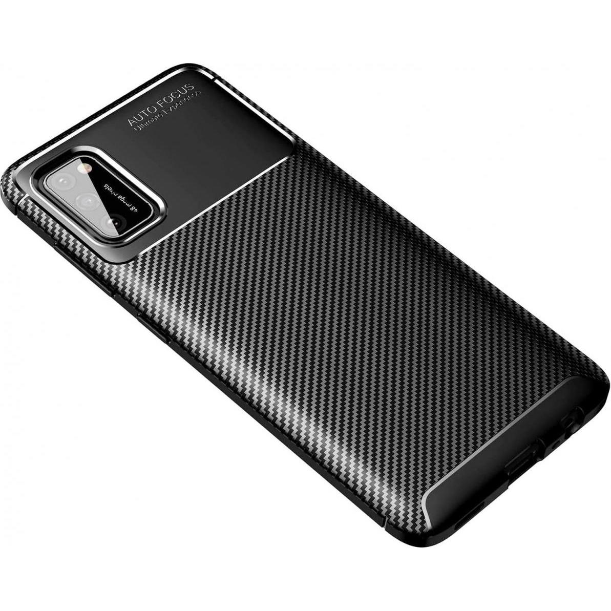 Thumbnail - Screenguard Samsung Galaxy A03s Hülle Carbon Design TPU Case (Samsung Galaxy A03s), Smartphone Hülle, Schwarz