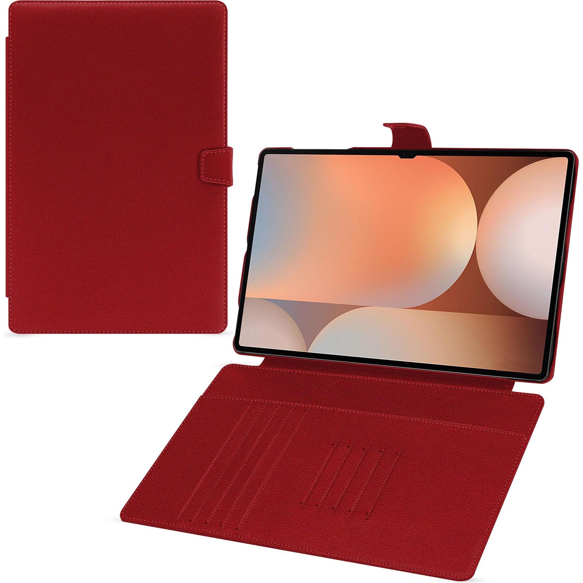 Noreve Lederschutzhülle für Samsung Galaxy Tab S10 Ultra (Galaxy Tab S10 Ultra), Tablet Hülle, Rot