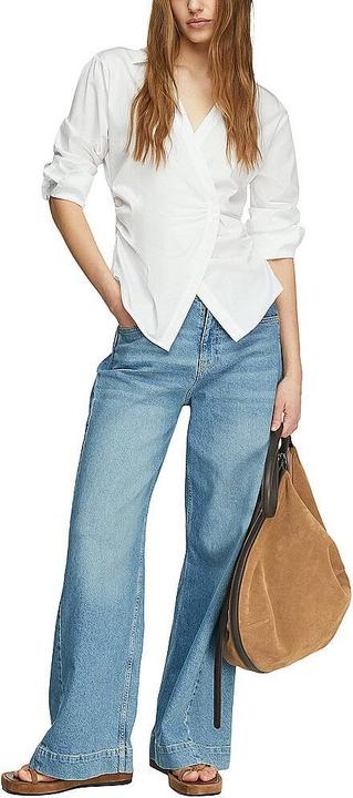 Immagine prodotto Comma Feminine Baumwoll-Satin-Stretch-Bluse mit Druckknopfverschluss (42)