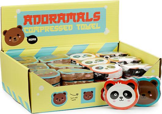 Immagine prodotto Puckator Adoramals Asciugamano da viaggio compresso con animali carini