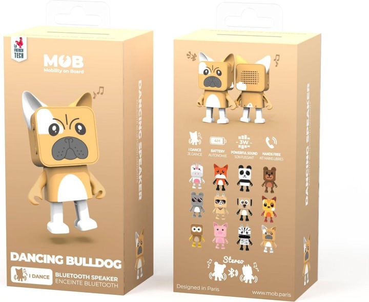 Image du produit Mobility on Board Dancing Animal speaker Bouledogue (4 h, Fonctionnement sur batterie)