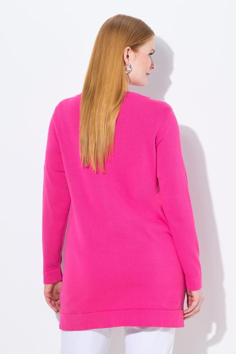 Produktbild Ulla Popken Long-Strickjacke, V-Ausschnitt, Langarm, Pima Cotton (42, 44)