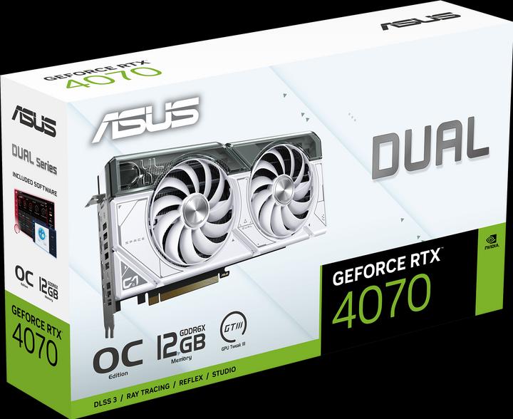 Immagine prodotto ASUS Dual GeForce RTX 4070 White OC Edition (12 GB)