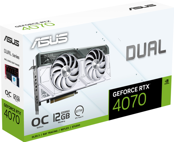 Actual product image ASUS Dual GeForce RTX 4070 White OC Edition (12 GB)
