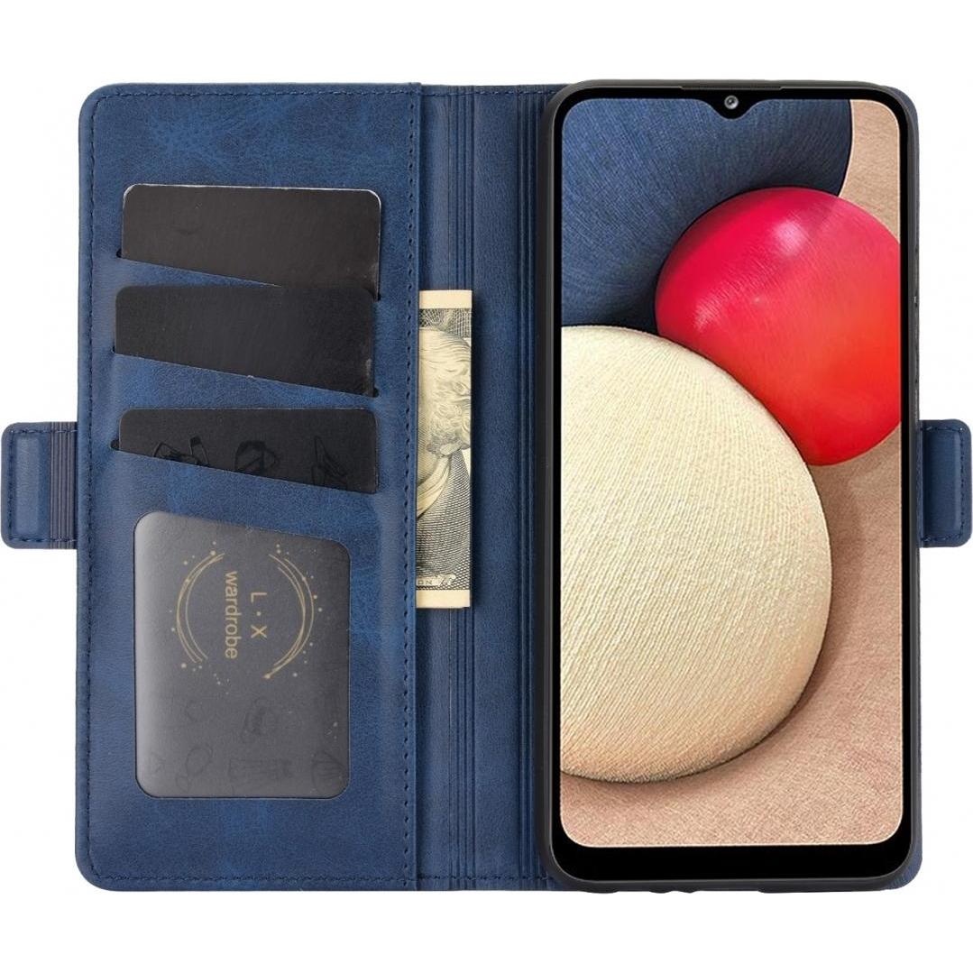 Thumbnail - Screenguard Samsung Galaxy A02s CardLounge Lederhülle (Samsung Galaxy A02s), Smartphone Hülle, Blau