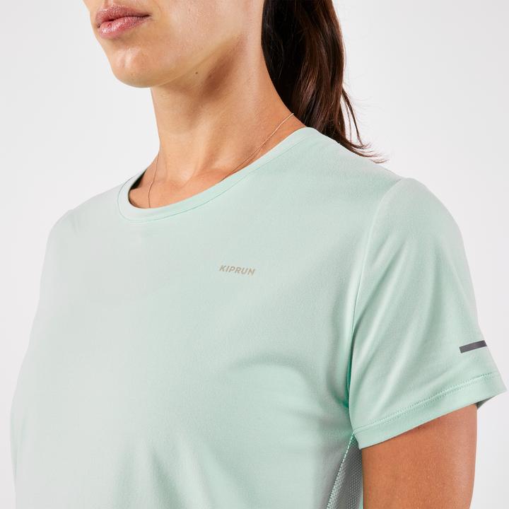 Image du produit Kiprun Maillot de course à manches courtes femme respirant - Run 500 Dry vert (XL)
