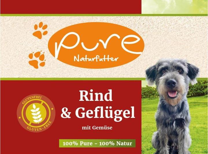 Produktbild Pure Naturfutter Hundemenü Rind & Geflügel mit Gemüse (Senior, Adult, Junior, 1 Stk., 400 g)