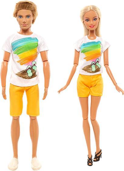 Jaune Blanc avec arc-en-ciel