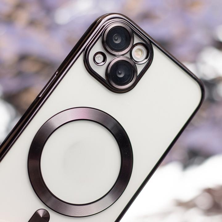 Productafbeelding OEM Kleur Chroom Mag hoesje voor iPhone 15 6,1" zwart (Apple iPhone 15)