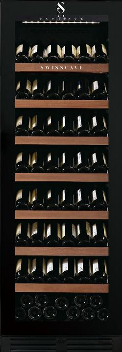 Swisscave Premium cave à vin 1 zone WLB-460FL-MIX, 172cm, 120-154 bouteilles, bois d'acajou