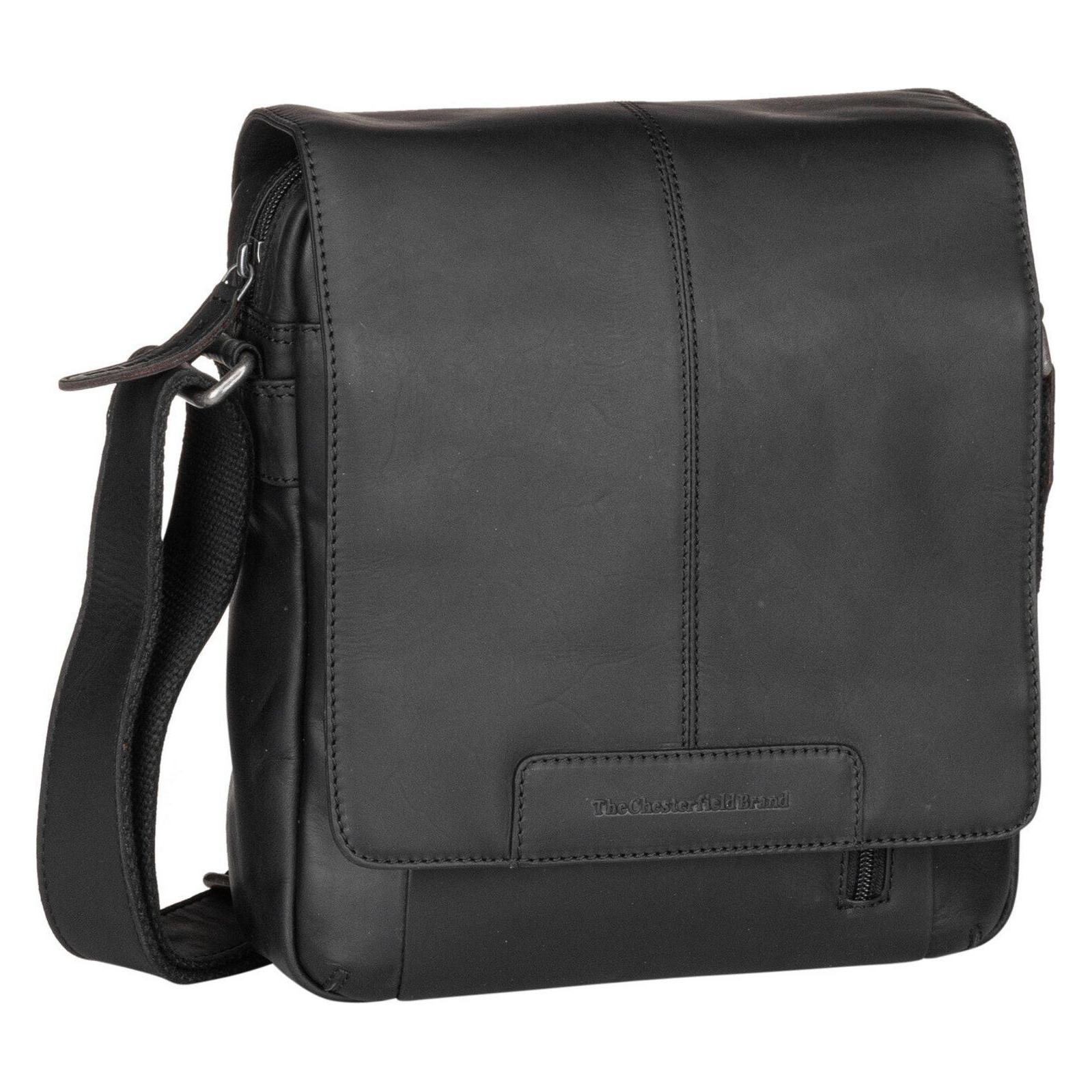 The Chesterfield Brand, Herren, Handtasche, Wax Pull Up Umhängetasche Leder 22 Cm, Schwarz
