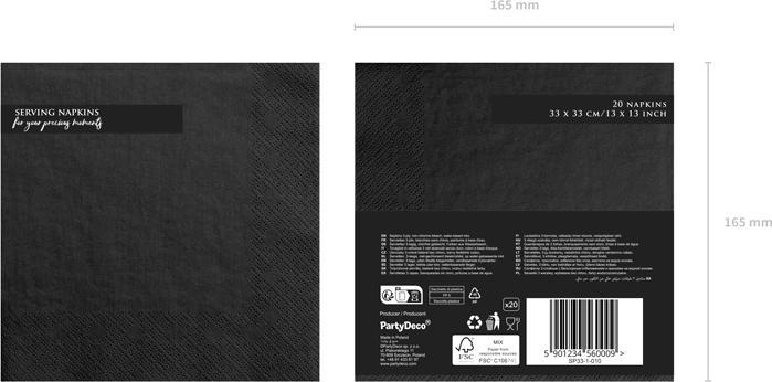 Actual product image Partydeco Napkins (20 pcs., 33 x 33 cm)