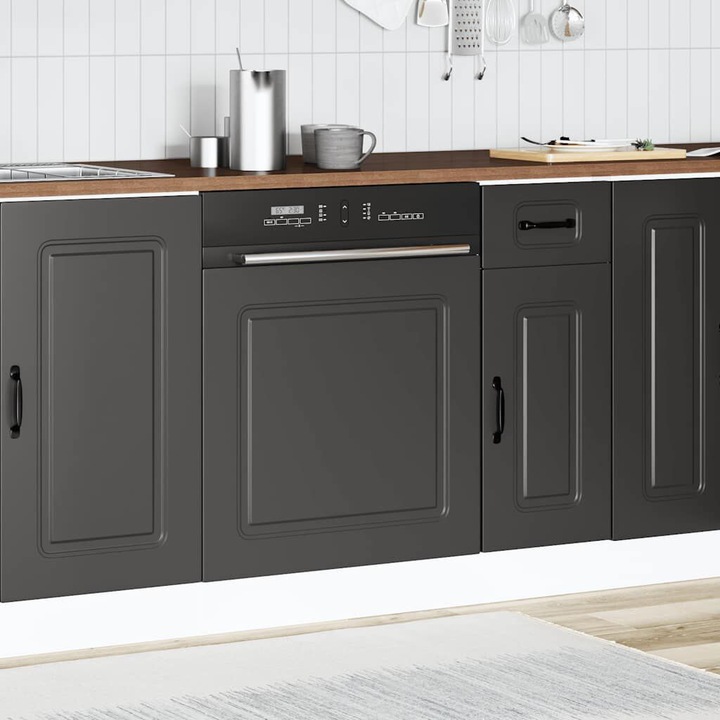 Image du produit VidaXL Cache pour lave-vaisselle Kalmar Noir 60x1,5x67 cm Bois composite