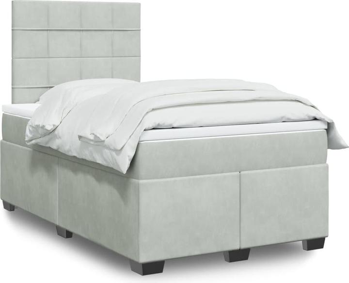 Produktbild vidaXL Bo x springbett mit Matratze 120 x 190 cm Samt (120 x 190 cm)