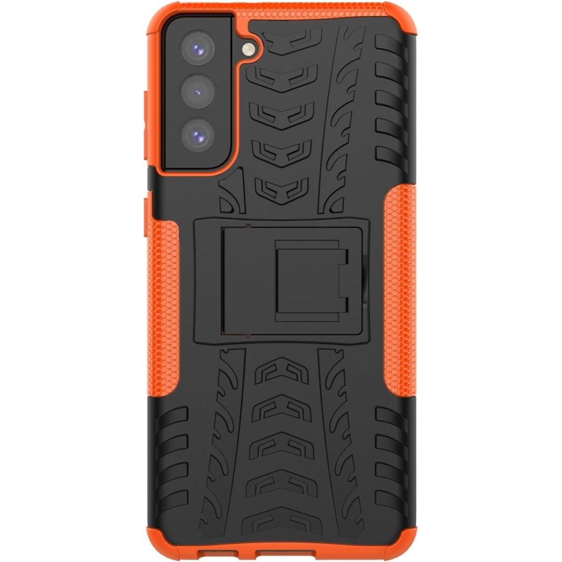Thumbnail - König Design Hülle Handy Schutz für Samsung Galaxy S21 Plus Case Cover Tasche Etuis Orange (Samsung Galaxy S21+), Smartp...