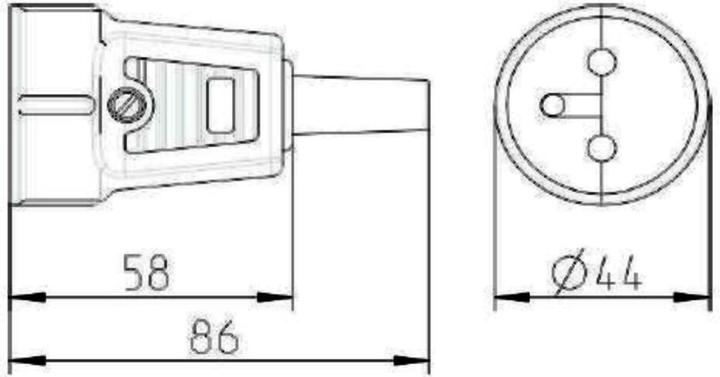 Produktbild Bachmann 15A Elektrischer Steckdosenkoppler (CEE 7/5)