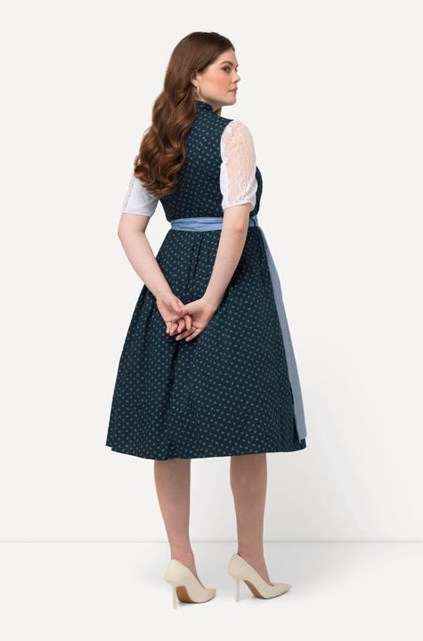 Produktbild Ulla Popken Dirndl, Schmuckknöpfe, Stehkragen, V-Ausschnitt, ärmellos (42)