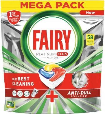 Image du produit Fairy Platinum Plus (Tabs, 58 Cycles de lavage)