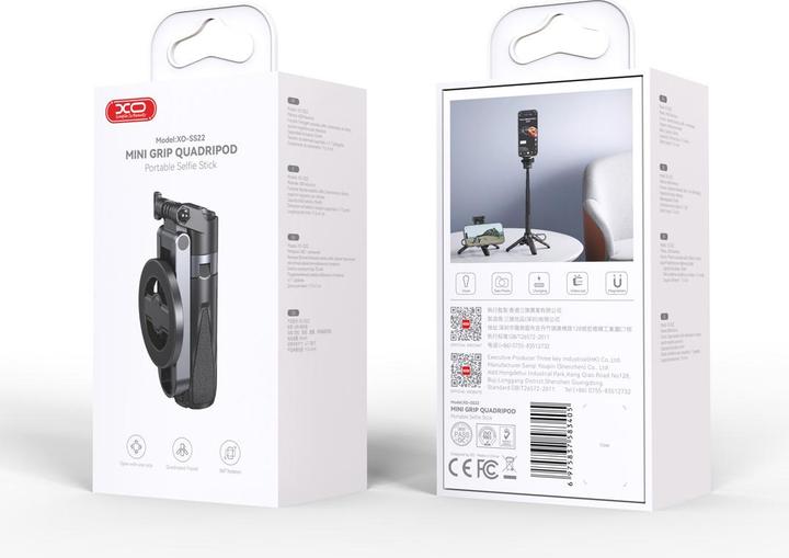 Produktbild xO selfie stick Bluetooth tripod SS22 black magnetic