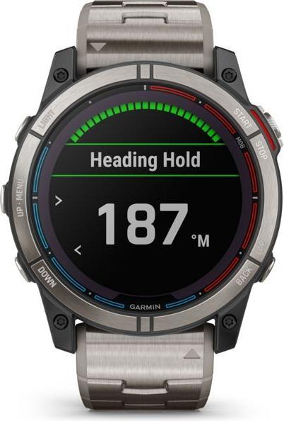 Productafbeelding Garmin quatix 7X Sapphire Solar Titan" GPS Smartwatch voor op zee (51 mm)