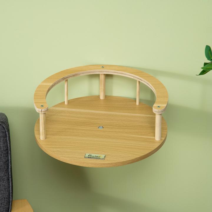 Produktbild PawHut Wandregal (Eiche+Cremeweiss)