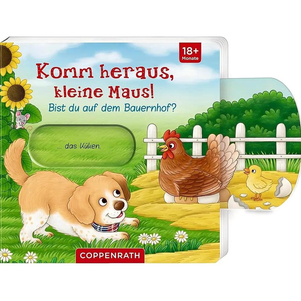 Coppenrath, Libro bebè, Komm heraus, kleine Maus!: Bist du auf dem Bauernhof? (Tedesco)