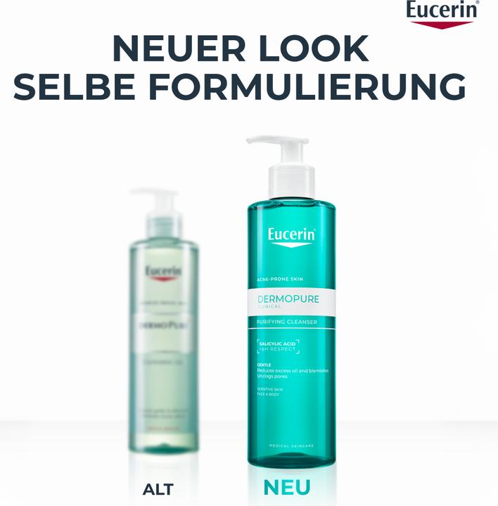 Actual product image Eucerin Dermopure Clinical Reinigungsgel porenverfeinernd 400 ml (Cleansing gel, 400 ml)
