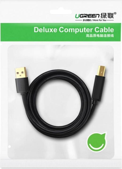 Produktbild Ugreen Printer Cable USB 3.0 A-B US210, 1m (black) (1 m, USB 3.0)